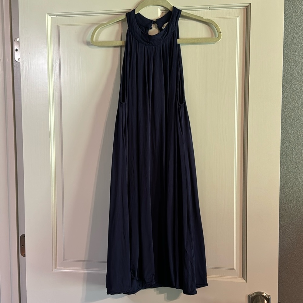 Navy Halter Dress